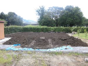 8.敷き均し作業完了