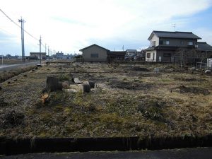 荒れ地の整地（施工前）