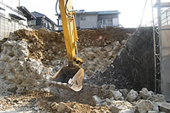 盛り土切り崩し工事(岐阜県美濃市)
