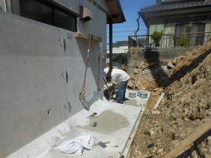 8.Ｌ型擁壁の据え付け